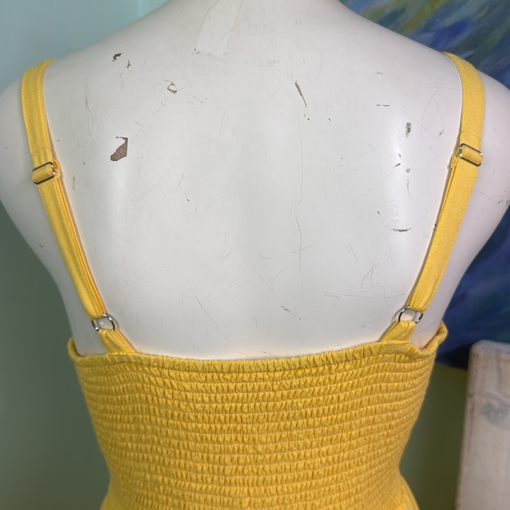 Vintage 100% cotton yellow sundress perfect condition size S - Picture 6 of 9